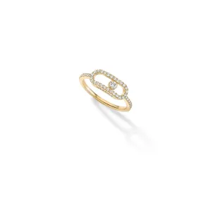 0.32ctw Yellow Gold Diamond Pavé Fashion Ring