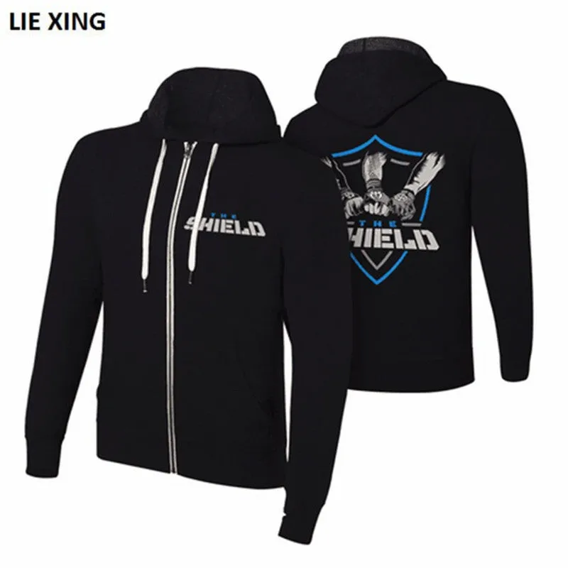 2018 New Jacket Wrestling Sweatshirts Roman Seth AJ Style Shield Men Hoodie Zipper Coat