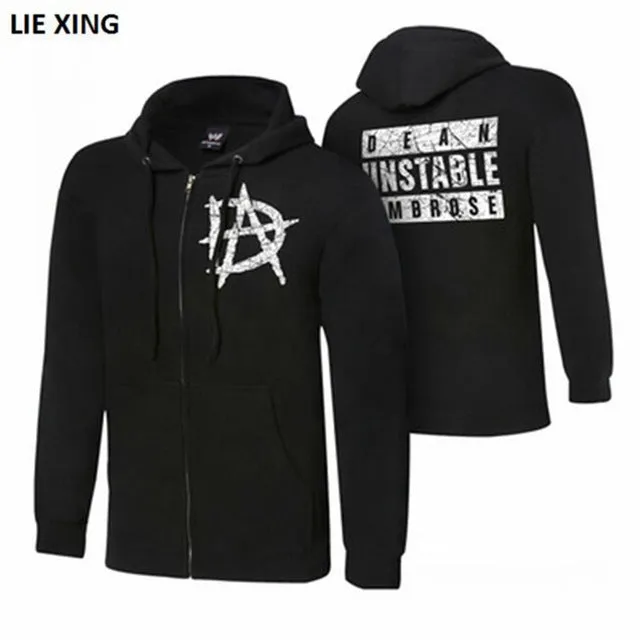 2018 New Jacket Wrestling Sweatshirts Roman Seth AJ Style Shield Men Hoodie Zipper Coat