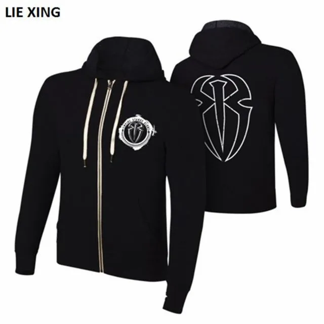 2018 New Jacket Wrestling Sweatshirts Roman Seth AJ Style Shield Men Hoodie Zipper Coat