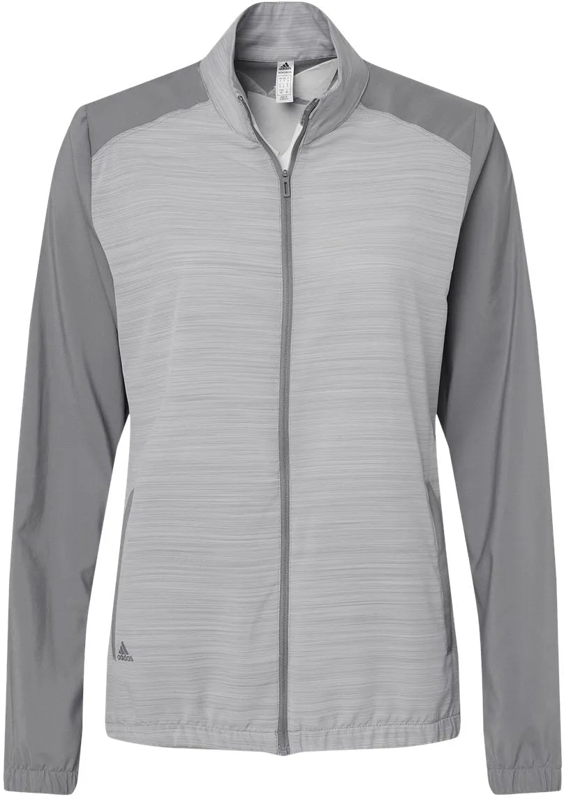 Adidas Ladies Heather Block Full-Zip Wind Jacket