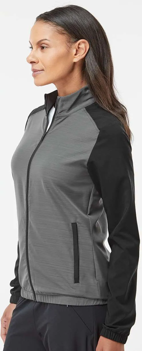 Adidas Ladies Heather Block Full-Zip Wind Jacket