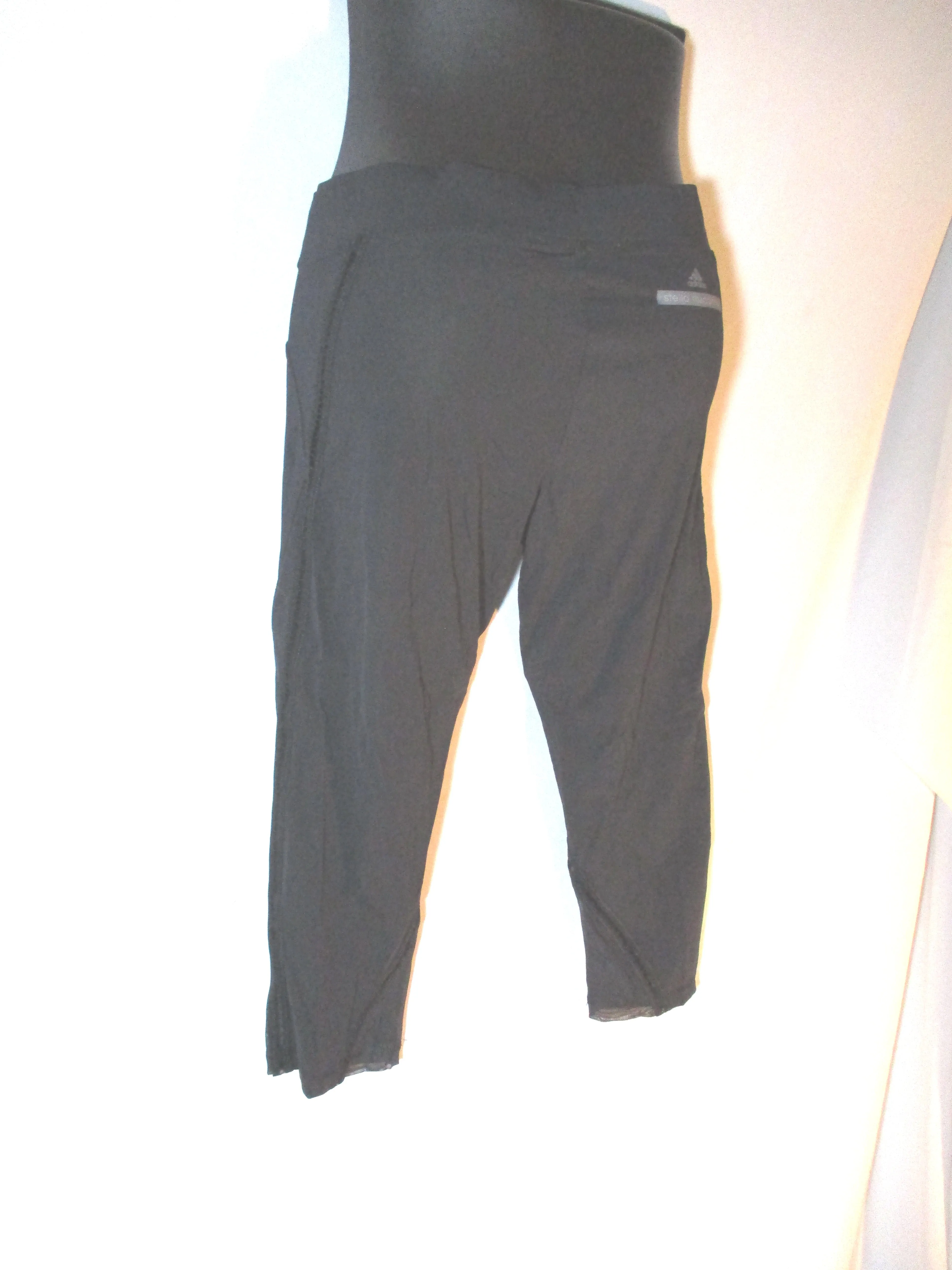 ADIDAS STELLA MCCARTNEY 3/4 RUN TIGHTS Legging 36 BLACK Pant