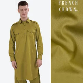 Alpine Green Subtle Sheen Super Soft Premium Cotton Pathani