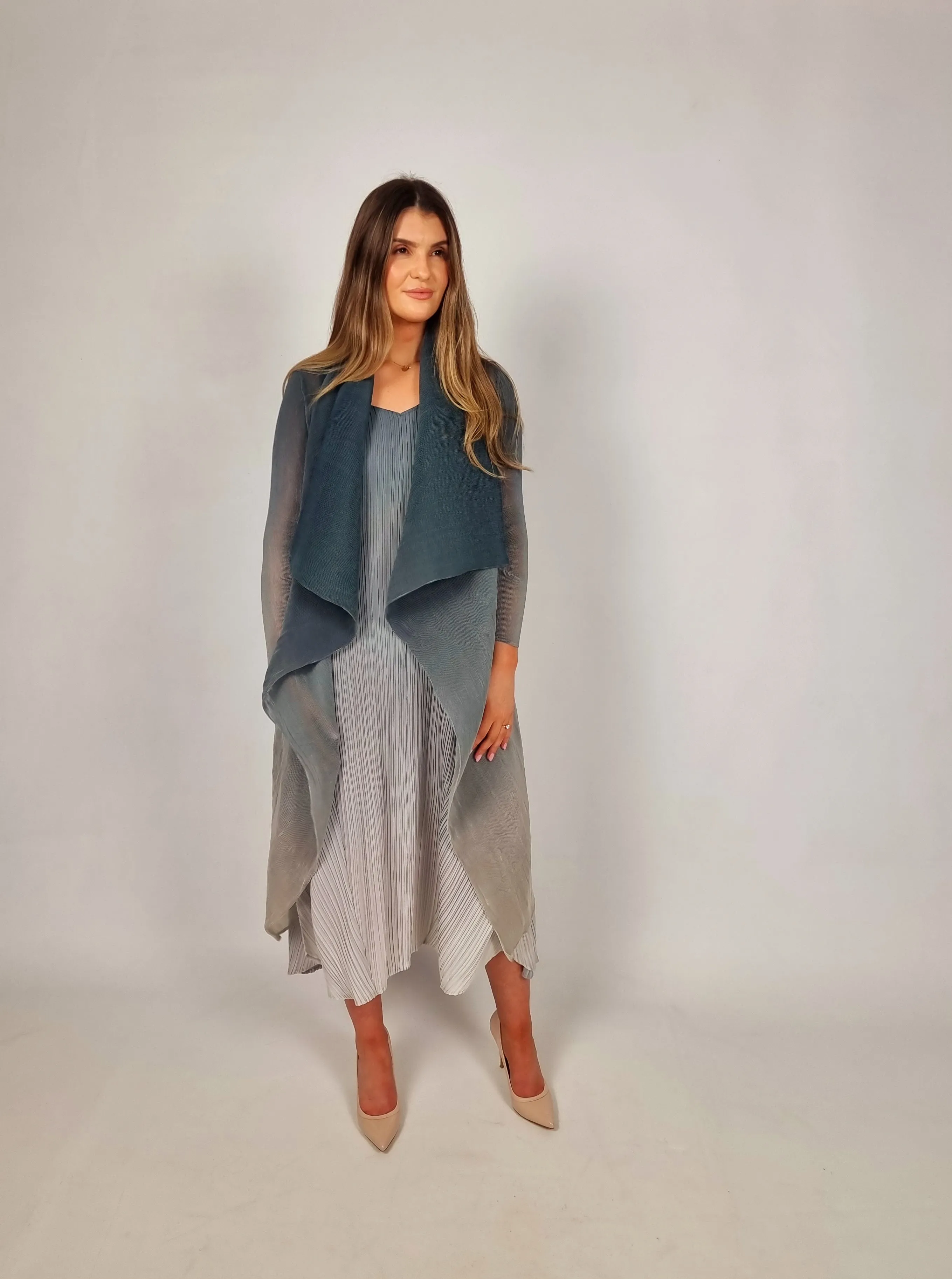 Alquema Gabel Long Estrella Dress & Collare Coat