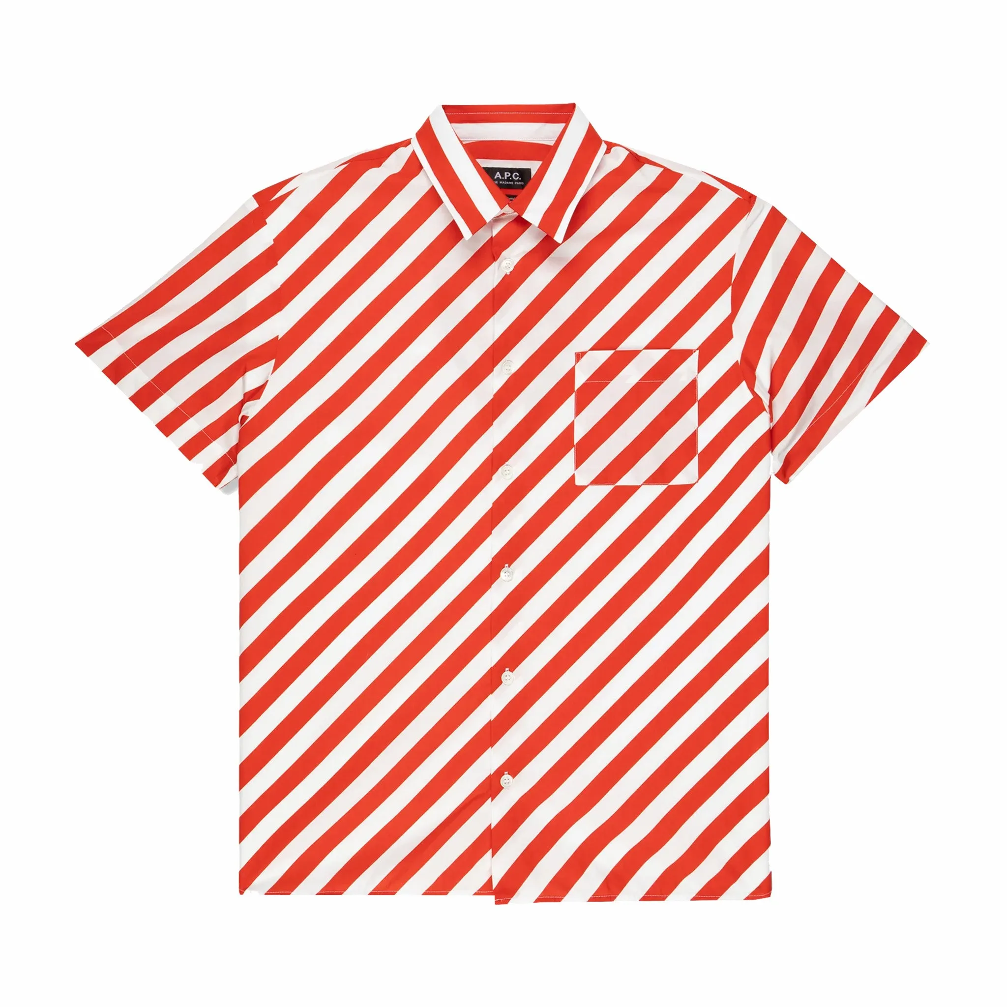 A.P.C. Chemisette Riley Short Sleeve Shirt (Red)