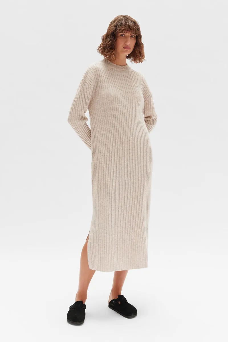 Assembly Label - Wool Cashmere Rib Dress - Oat Marle