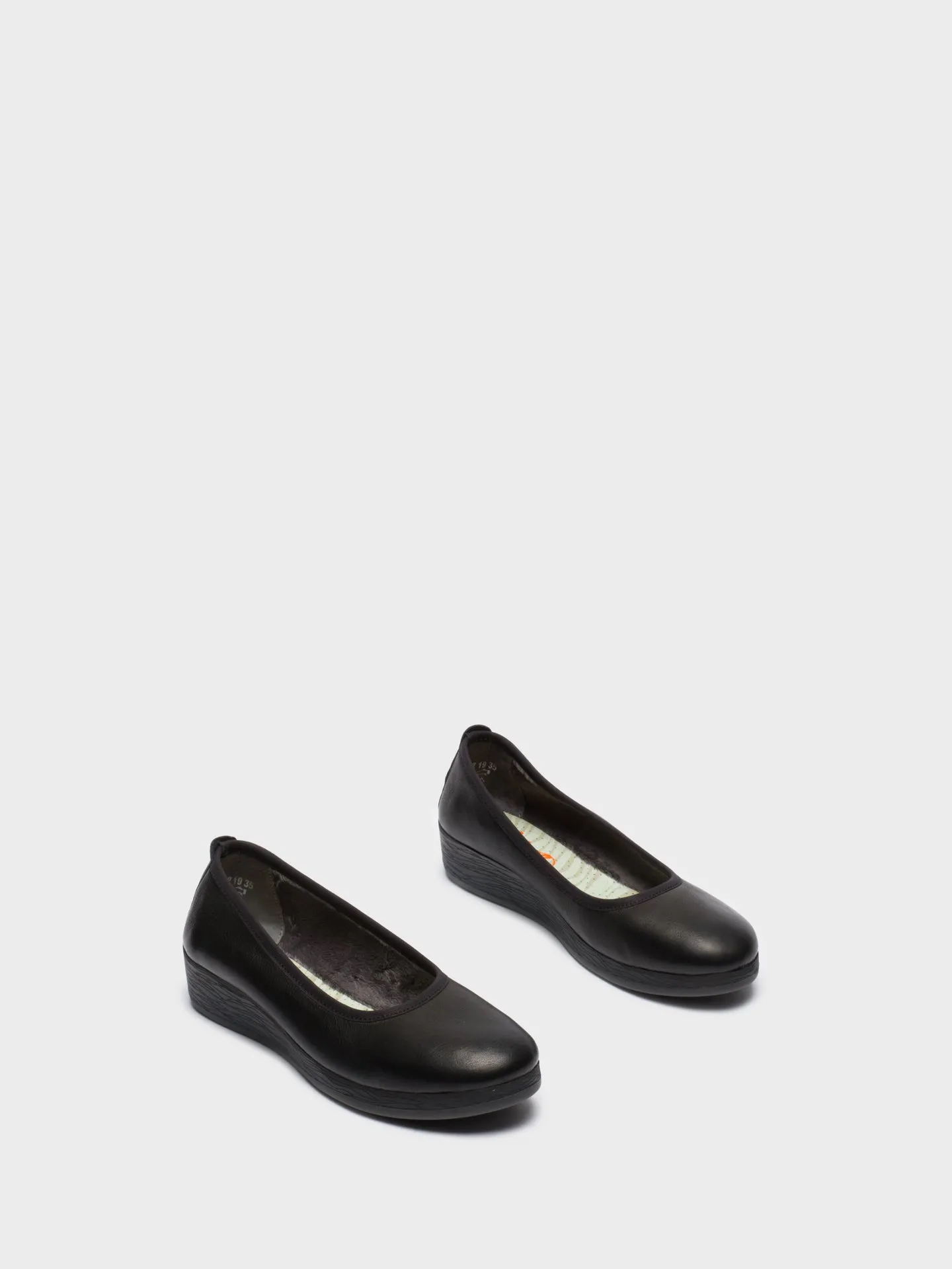 Black Wedge Ballerinas