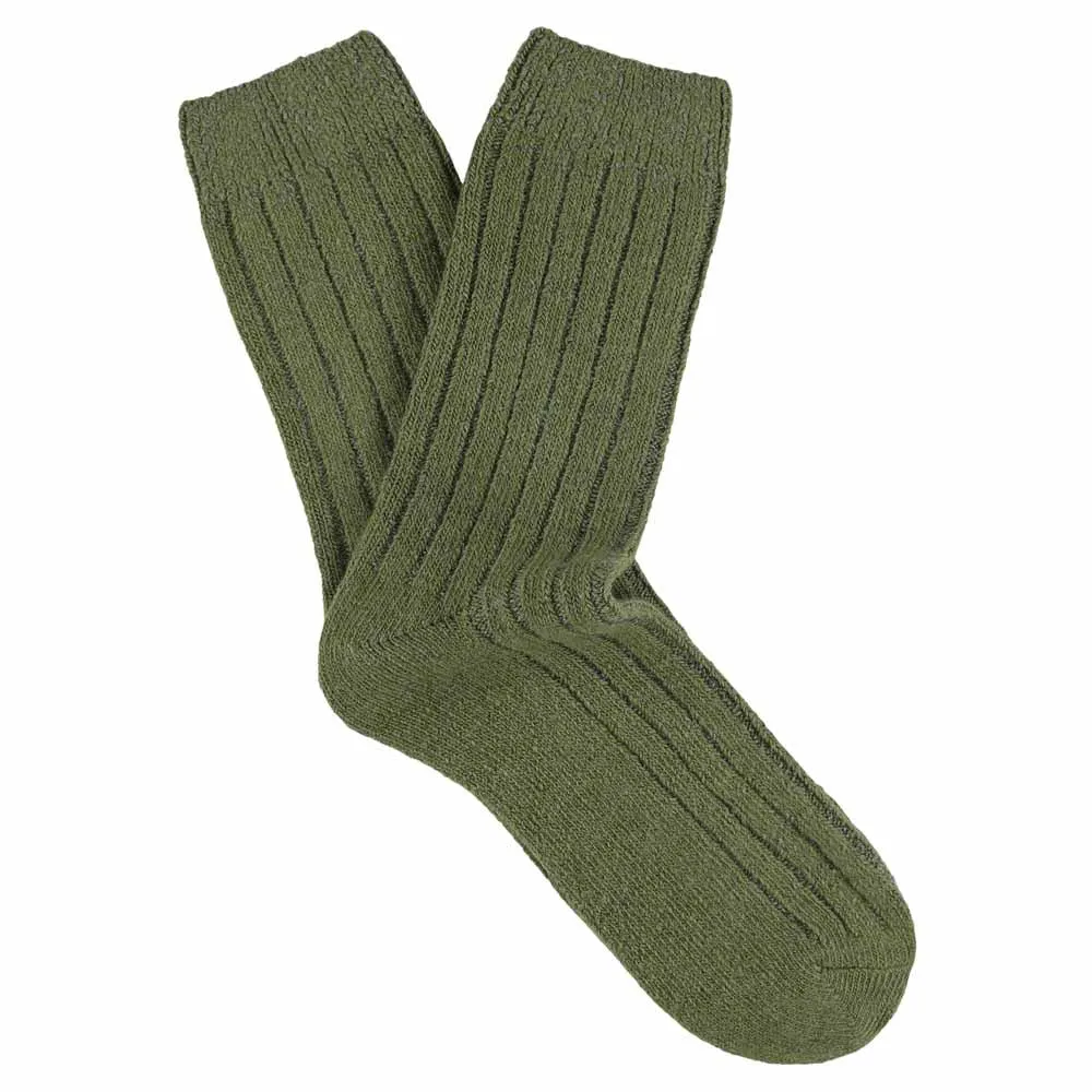 Cashmere Crew Socks Women - Khaki