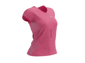 Compessport Women's Performance SS Tshirt - Hot Pink/Aqua