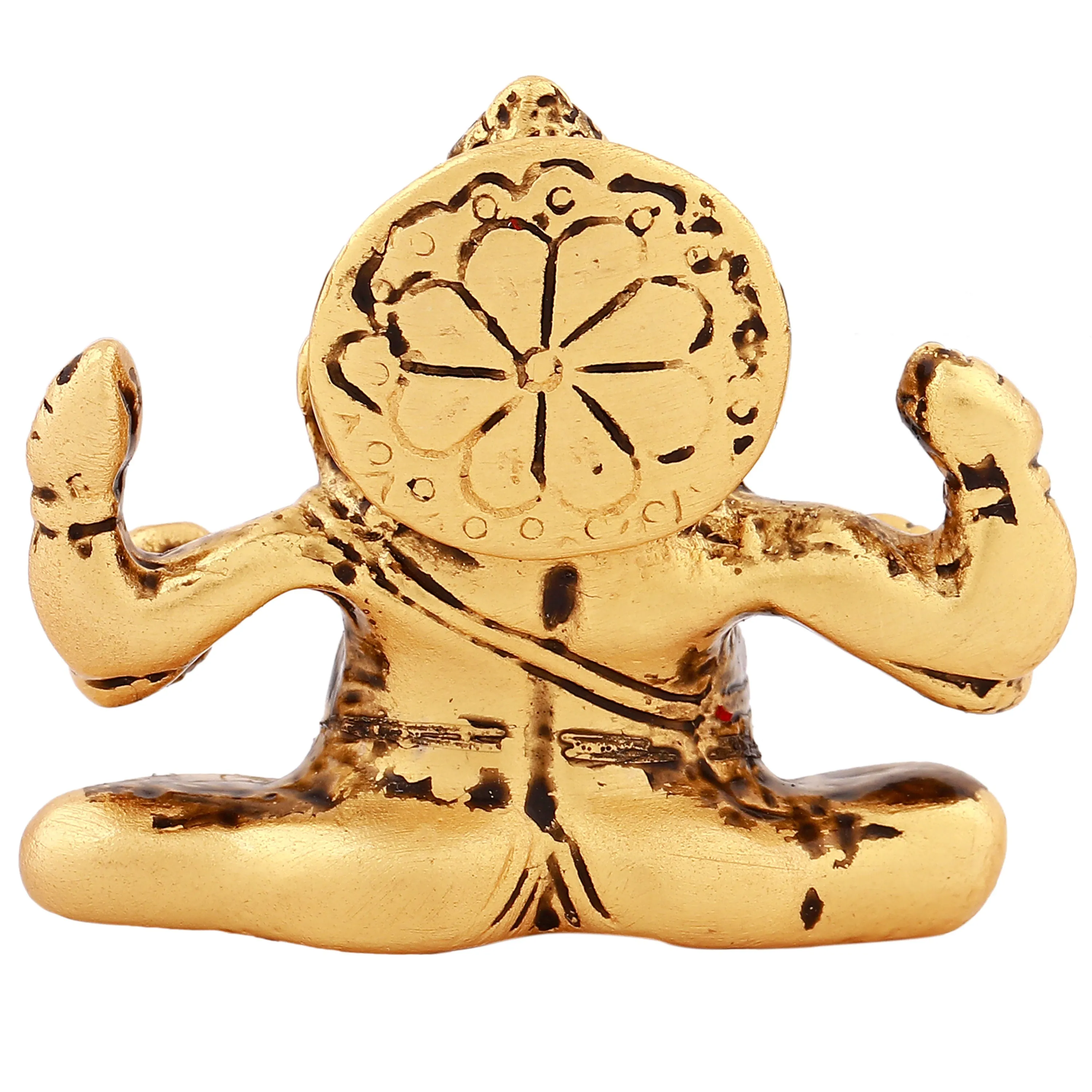 Estele Gold Plated Antique Spiritual Lord Ganesh Idol for Gifts & House Warming/Home/Office Decors.