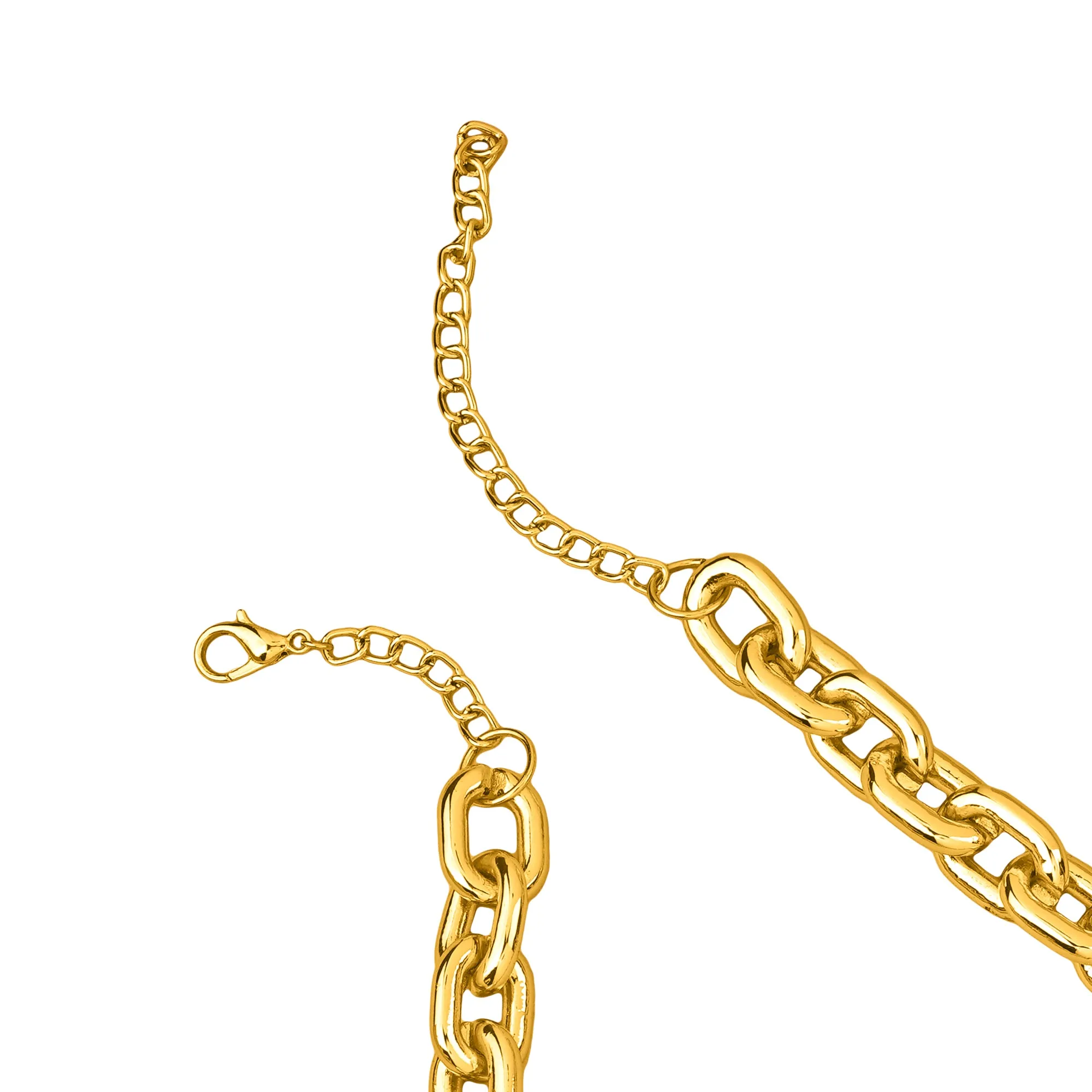 Estele Gold Plated Chunky Link Designer Cuban Necklace for Women