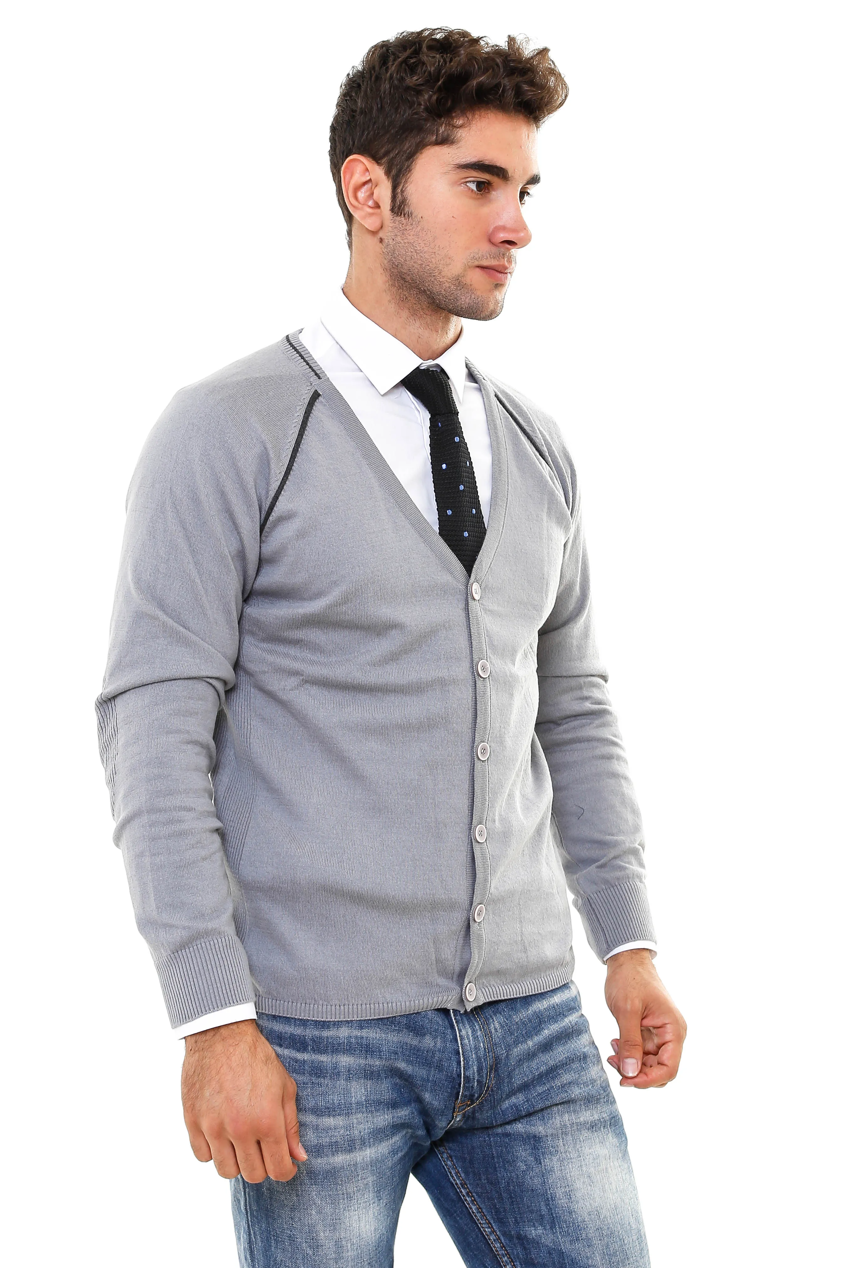 Grey Cotton Knitwear - Wessi