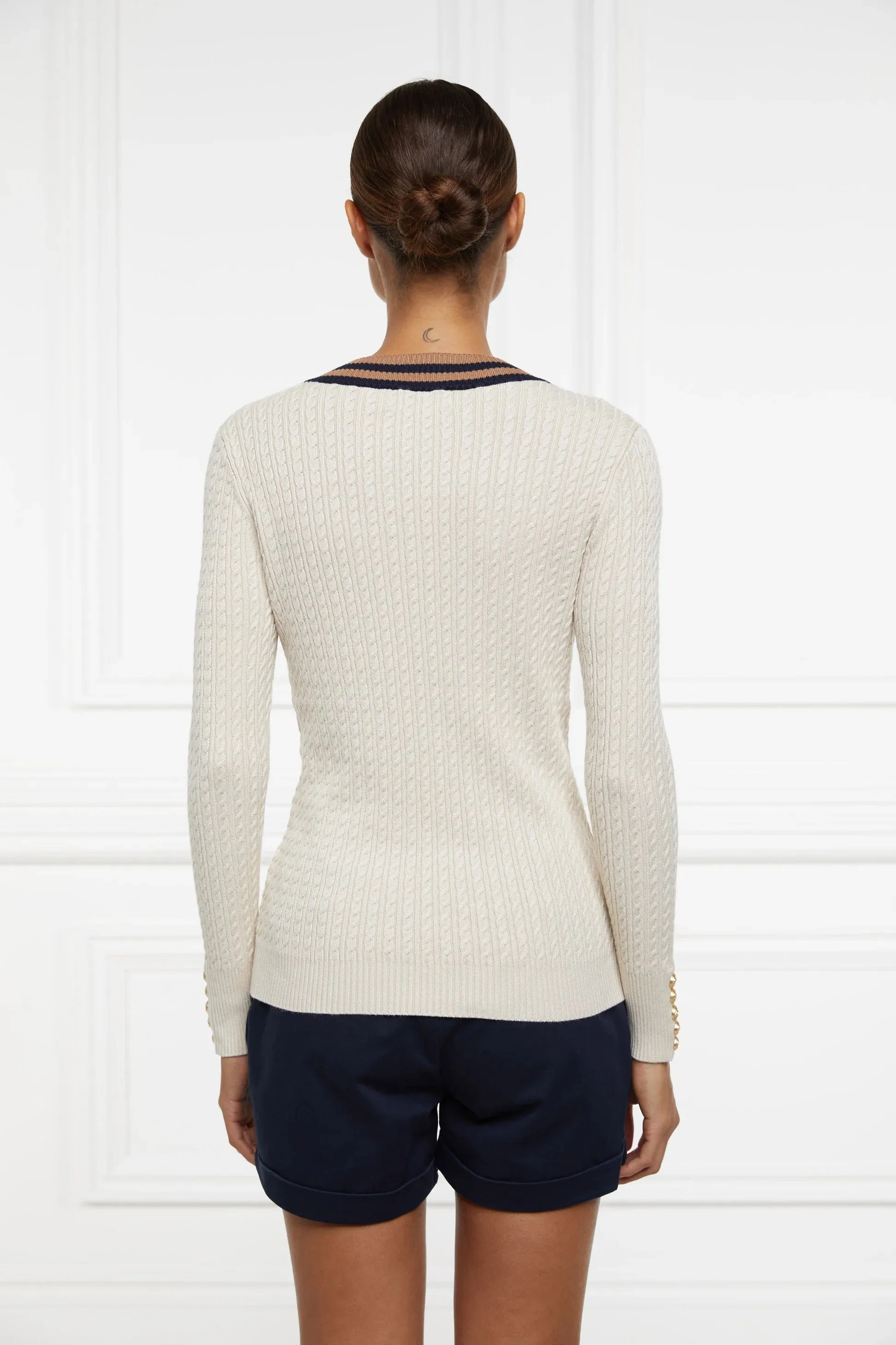 Holland Cooper Zoe Knit Ladies Knitwear in Almond