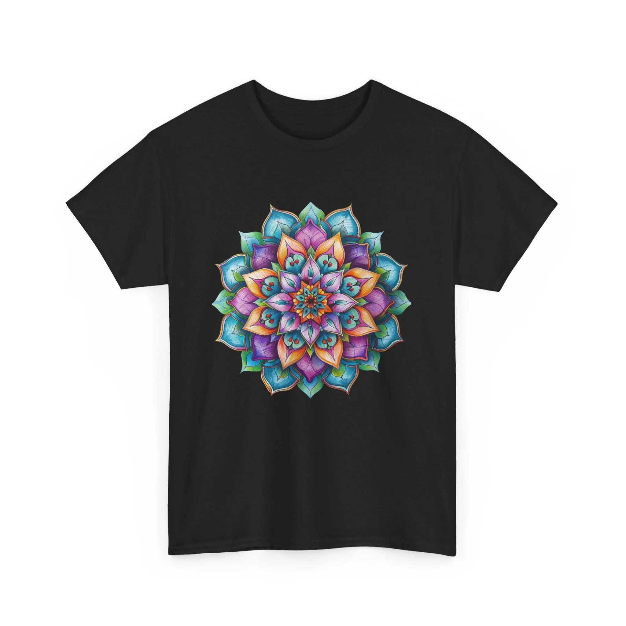 Mandala Art Yoga Mindfulness Tee - Unisex Cotton