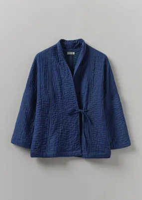 Overdyed Repurposed Kantha Jacket | Provence Blue